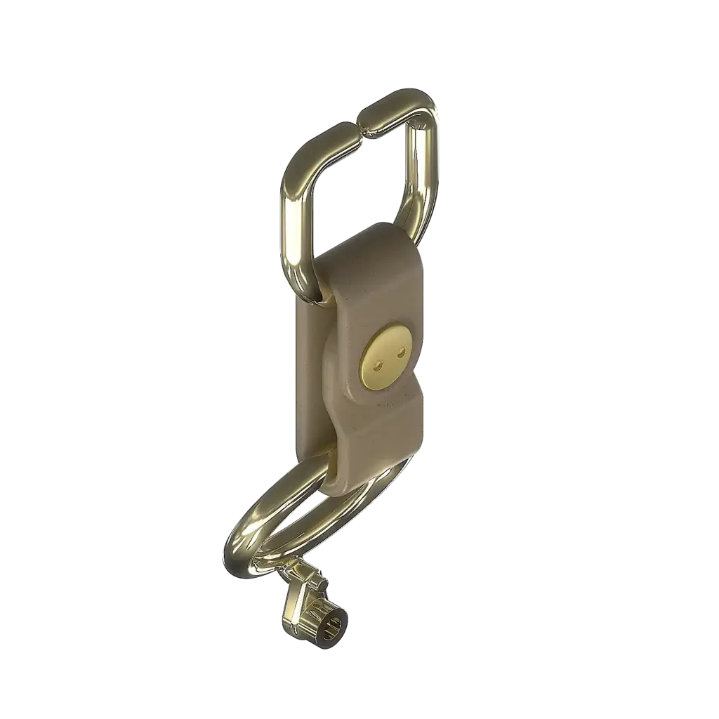 Beige Silicone D-ring