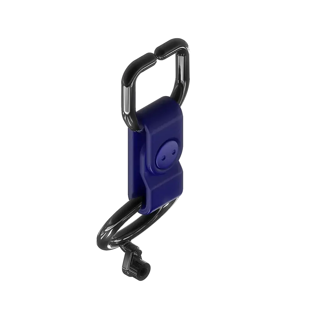 Blue Silicone D-ring